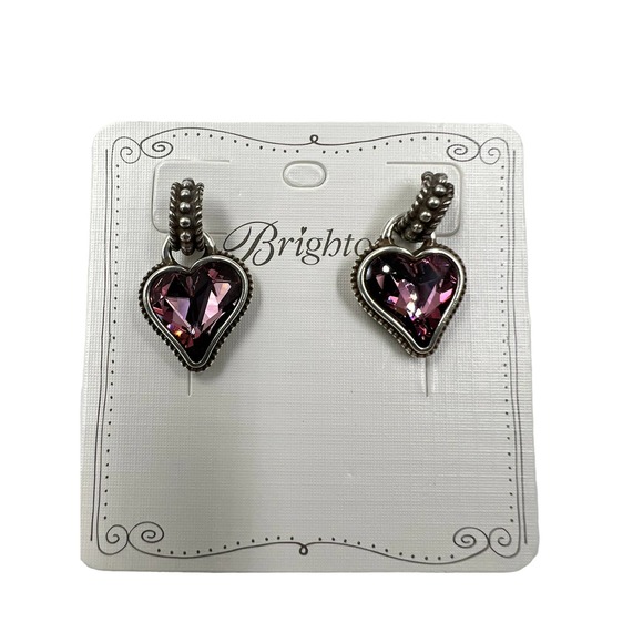 Brighton Jewelry - Brighton NWT Bibi Heart Gem Reversible Earrings RETIRED W/ Brighton pouch
